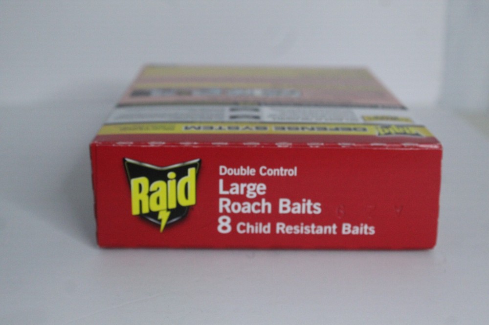 RAID Double Control Large Roach Baits 8 BAITS New In Unopened Box