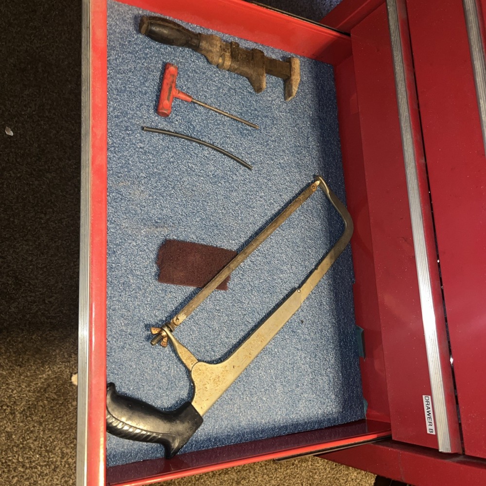 Vintage ATD 5 Drawer Tool Box with tools no key