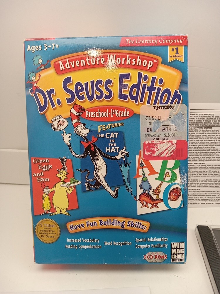 Learning Company - Adventure Workshop - Dr Seuss (PC CD Rom, 3 Disc, 1998)
