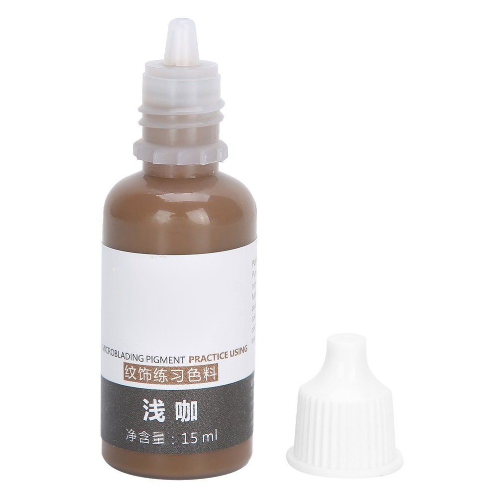 (Light Coffee)15ml Eyebrow Tattoo Pigment Microblading SemiPermanen WT