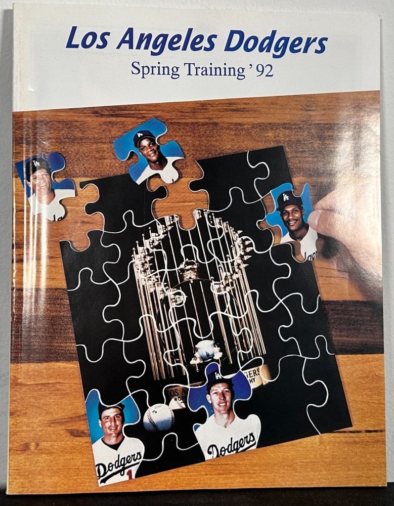 1992 Los Angeles Dodgers Spring Training Program Darryl Strawberry Pedro Martine