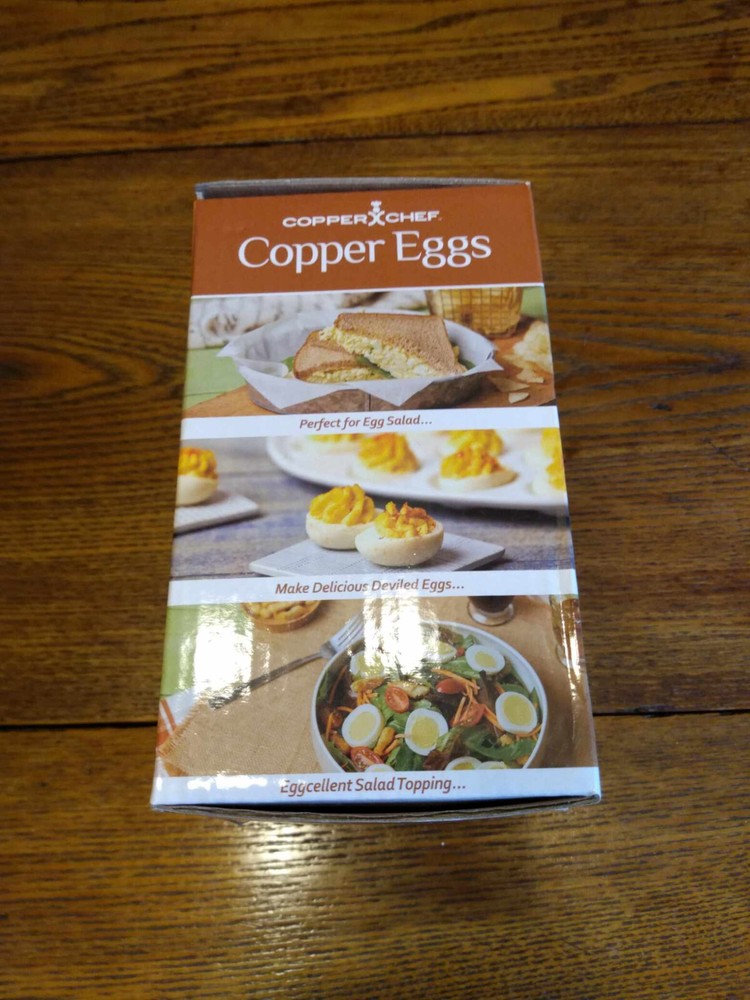 New In Box Copper Chef Copper Eggs Set