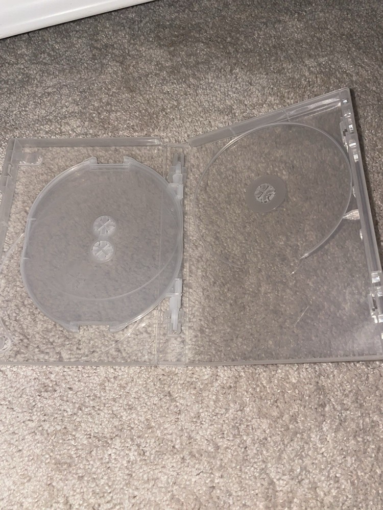 Clear Empty DVD Case Multi Disc Capacity Holds 14 Discs Used