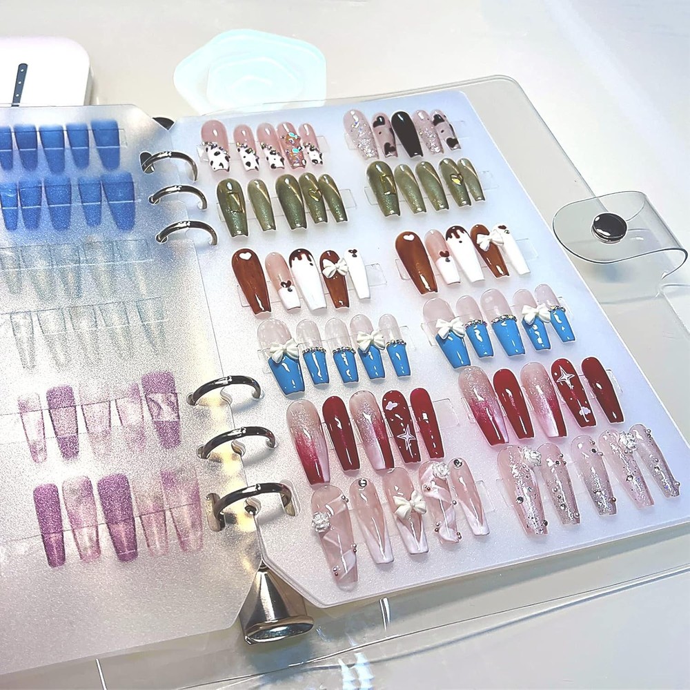 Press On Nail Organizer 10 PCS Clear Empty Press On Nail Storage Press