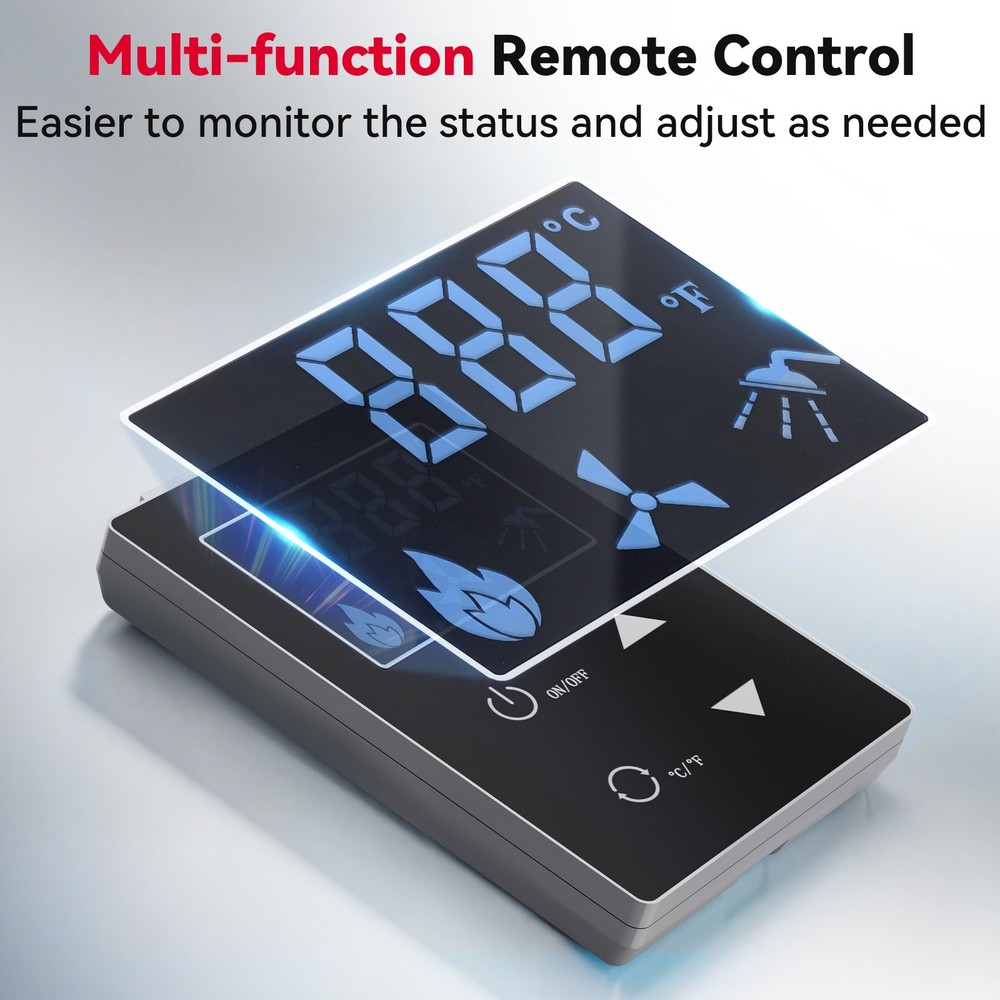 RV Tankless Water Heater Instant Hot Water System 55,000 BTU 2.9GPM with Remote