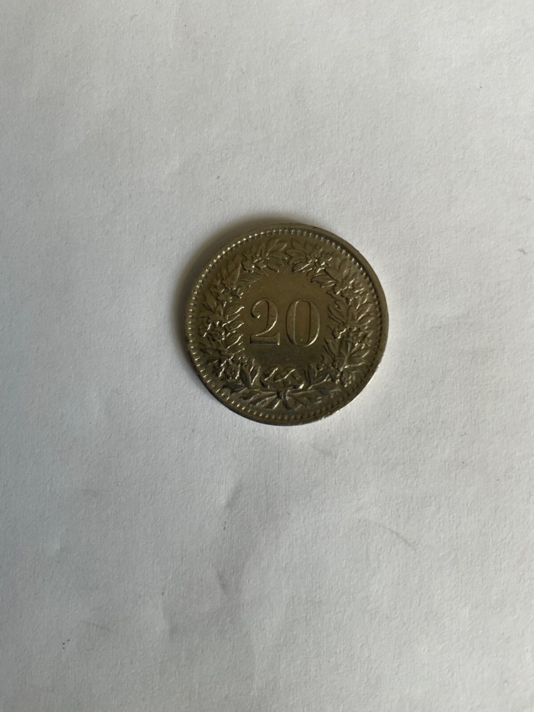 SWITZERLAND 20 CENTIMES 1970 VG CIRC Cond