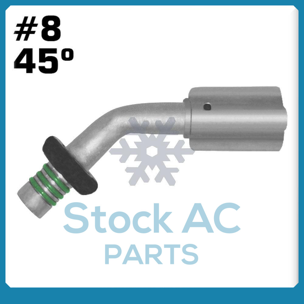 AC #08 Male Spring lock 45° Fitting