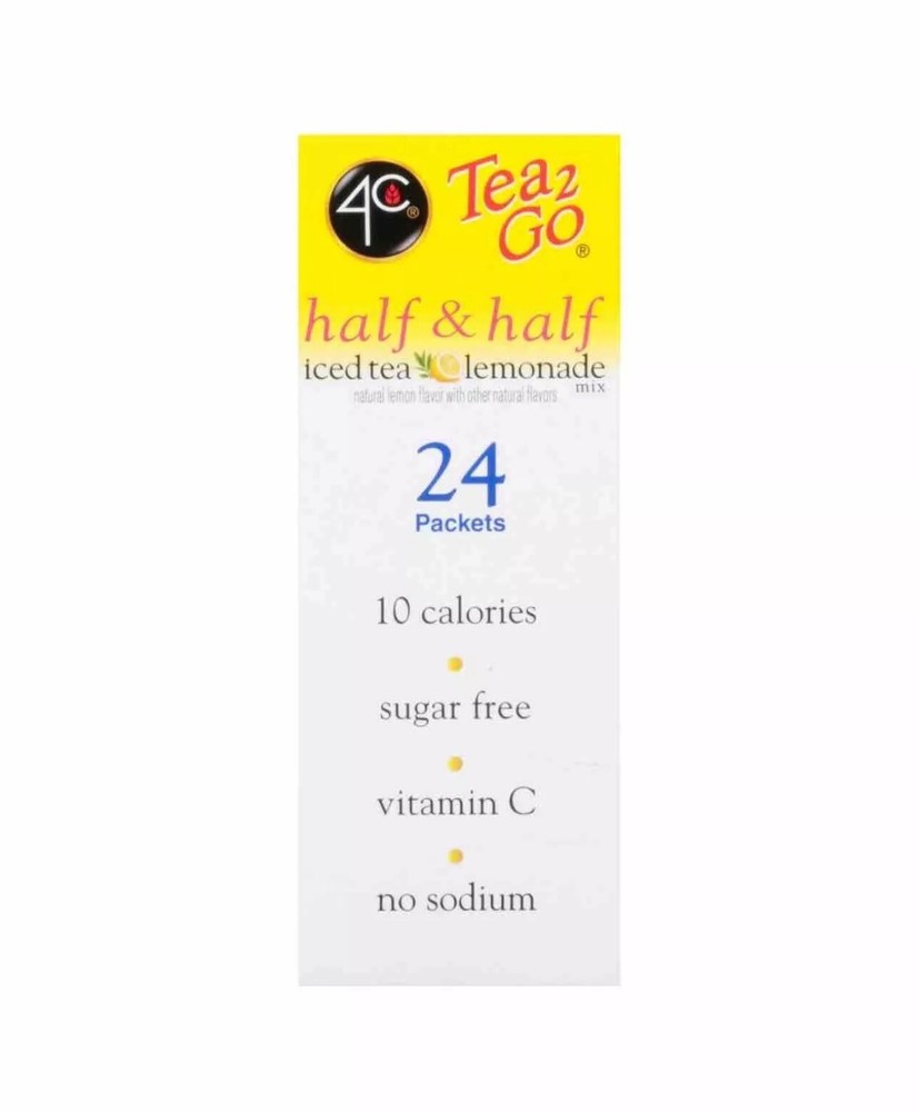 4C Half & Half Iced Tea Lemonade Mix- Sugar Free, 24 Packets
