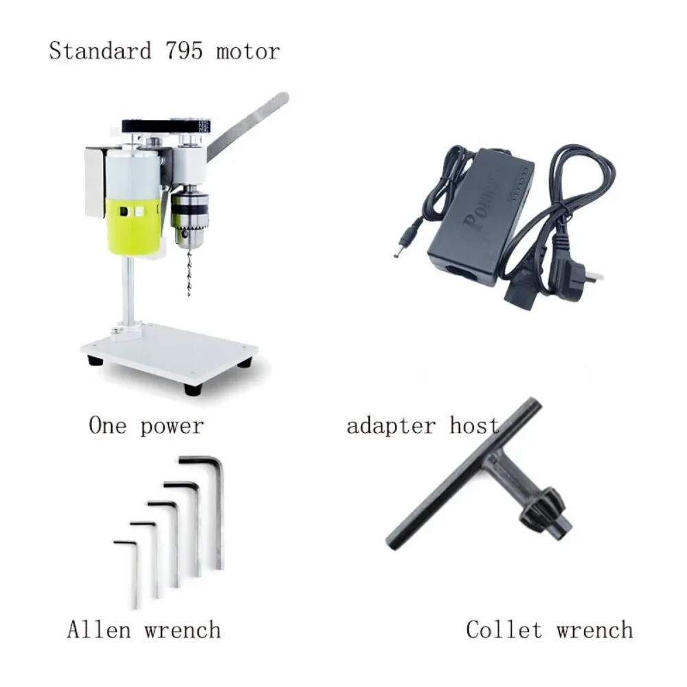 Desktop DC Speed Regulating Electric Drill Miniature Bench Drill Desktop