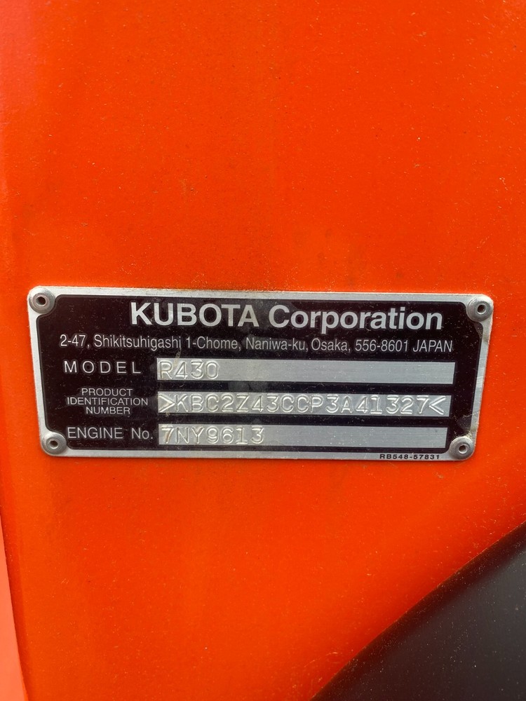 KUBOTA R430 WHEEL LOADER