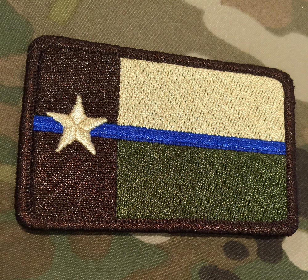 Arid Thin Blue Line TEXAS State Flag Patch, LEO