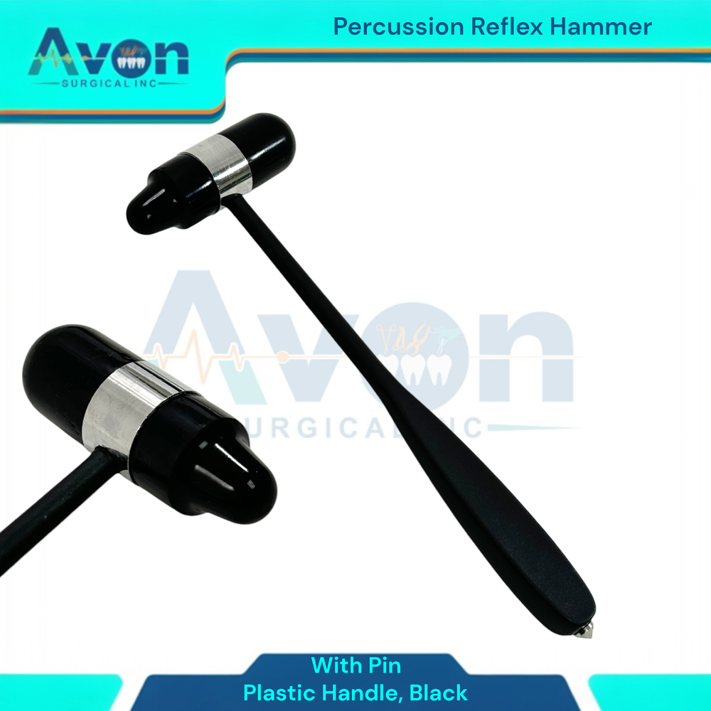 4 Pack Reflex Testing Hammers, Plastic & Metal, Buck,Dejerine,Taylor,Tromner