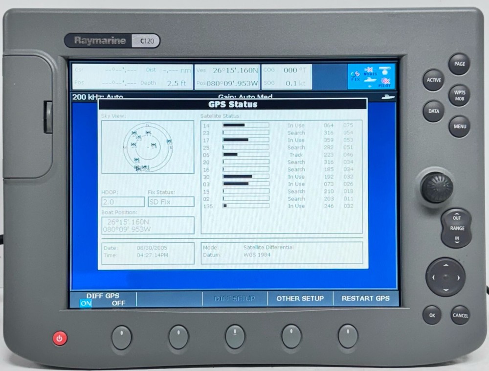 Raymarine C120 Chartplotter Radar Sonar Head Unit