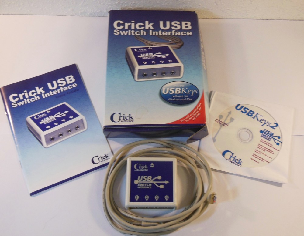 CRICK USB Switch Interface, New Old Stock w/ Software, Cable & User Guide, Nice