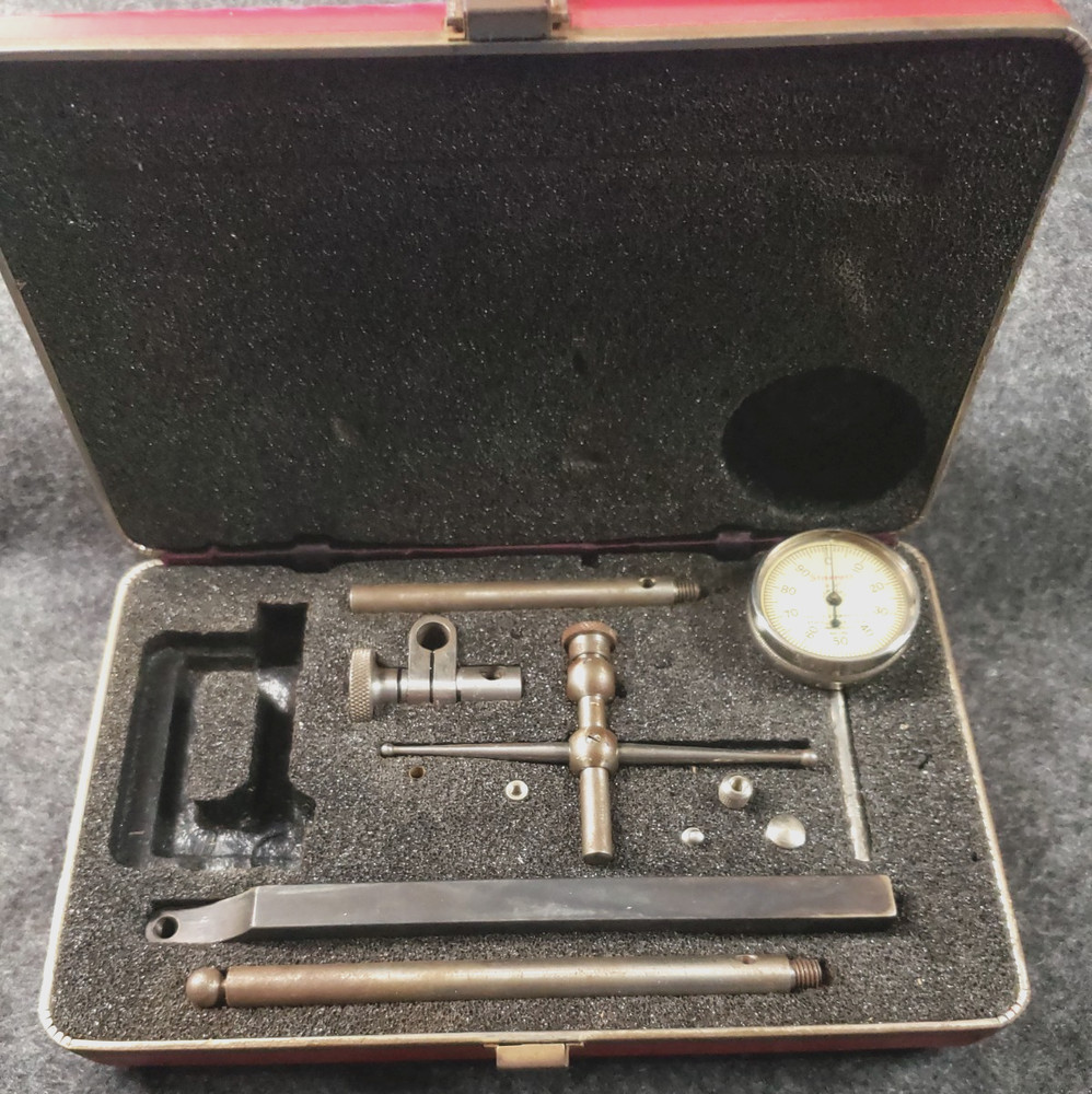 Starrett universal dial test indicator Plunger Back  Rods Tips & Case  C13B5)