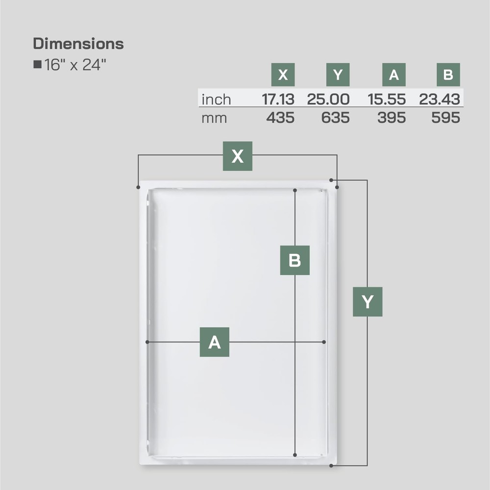16 x 24 Inch White Metal Access Panel - Easy Access Doors - Access Panel for ...