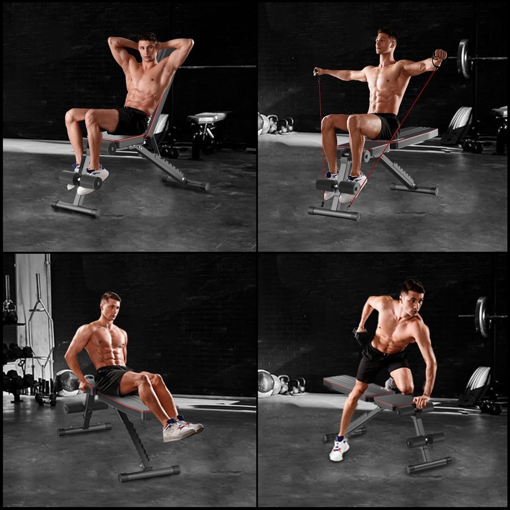 Adjustable Folding Weight Bench Home Gym 660 lbs Capacity Multi-Functional