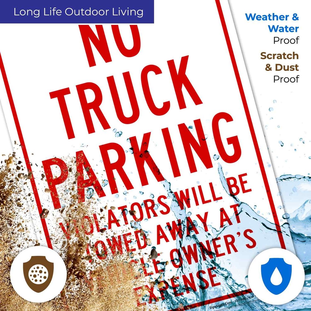 No Truck Parking Sign,