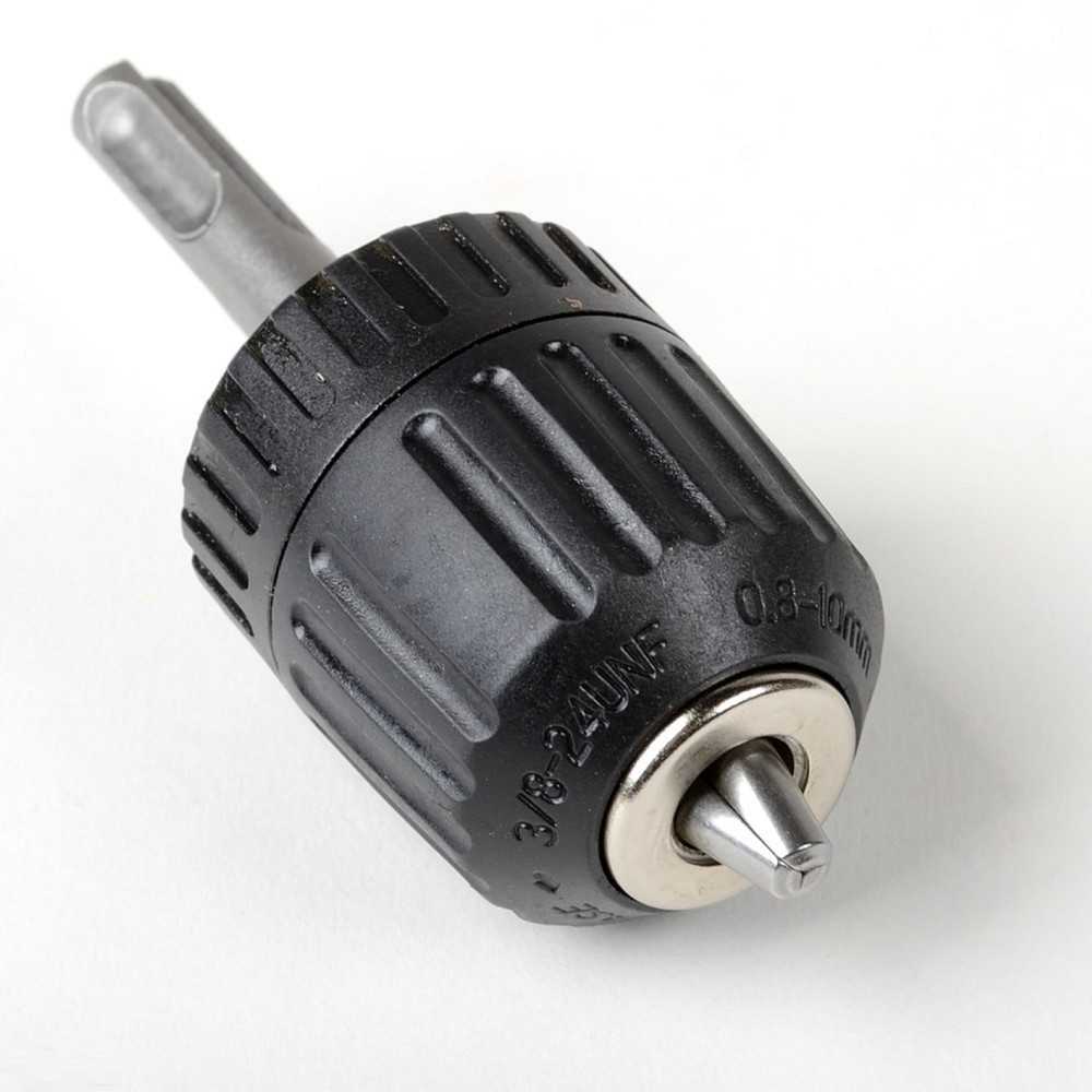 KEYLESS SDS PLUS CHUCK ADAPTOR ROTARY HAMMER DRILL ADAPTER TOOL 1/32"- 3/8" CAP