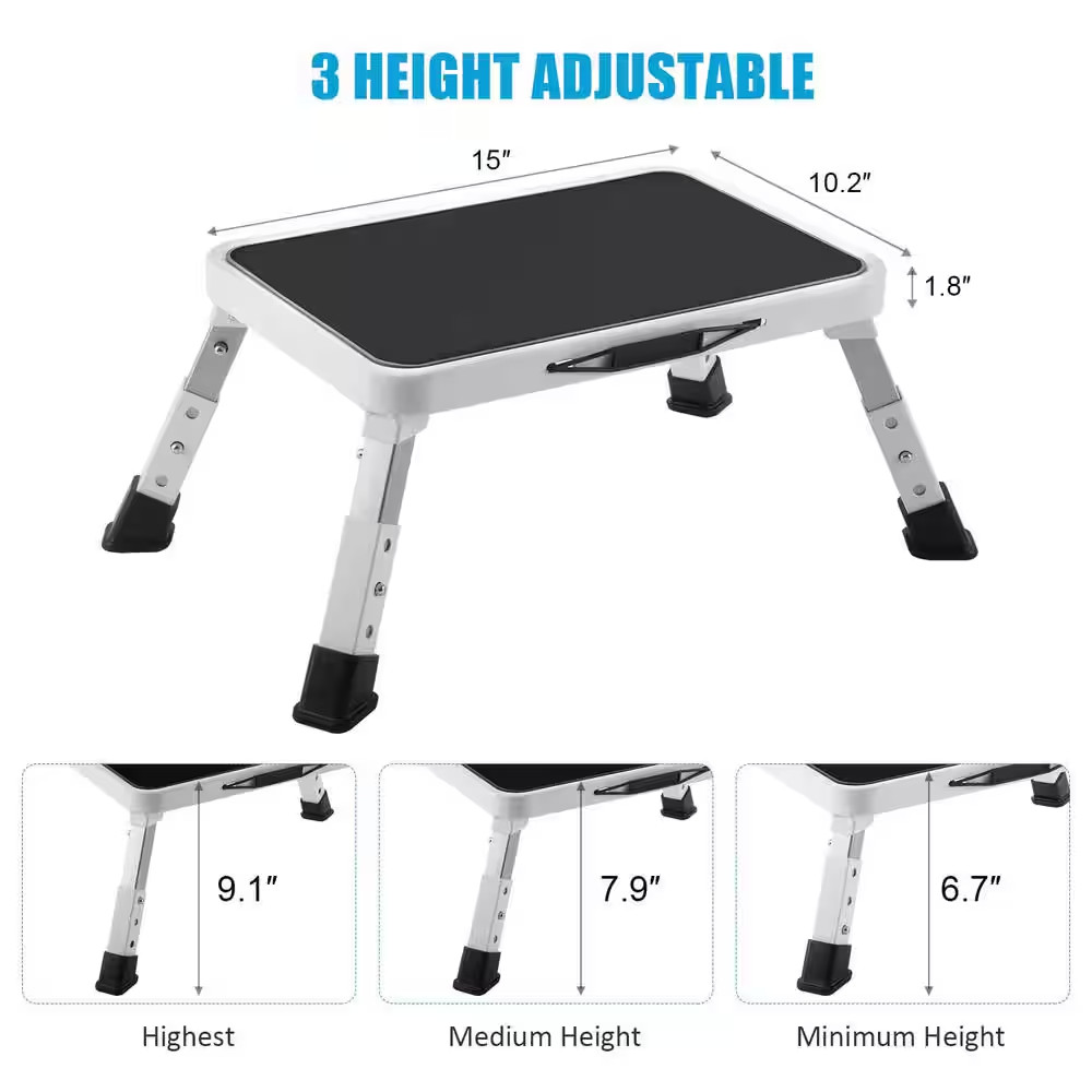 1 .25 Ft. Metal Folding Work Platform with Non-Slip Platform, 330 Lbs. Load Capa