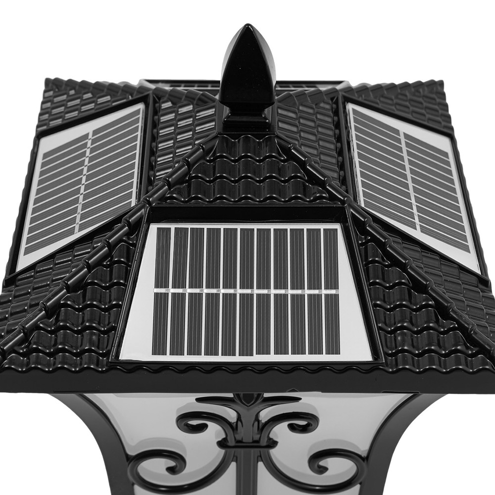 Outdoor Solar Post Light Solar Powered Pillar Light Remote Control Garden Light