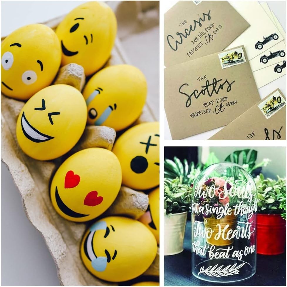 Versatile Red Paint Markers - Quick-Drying, Medium Tip for Multiple Surfaces