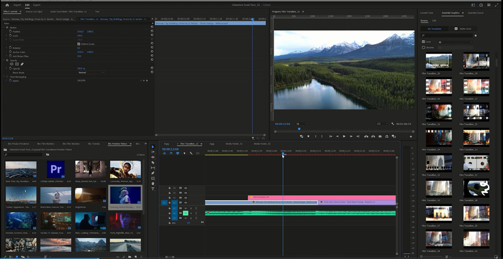 Film Scribble Transitions Premiere Pro