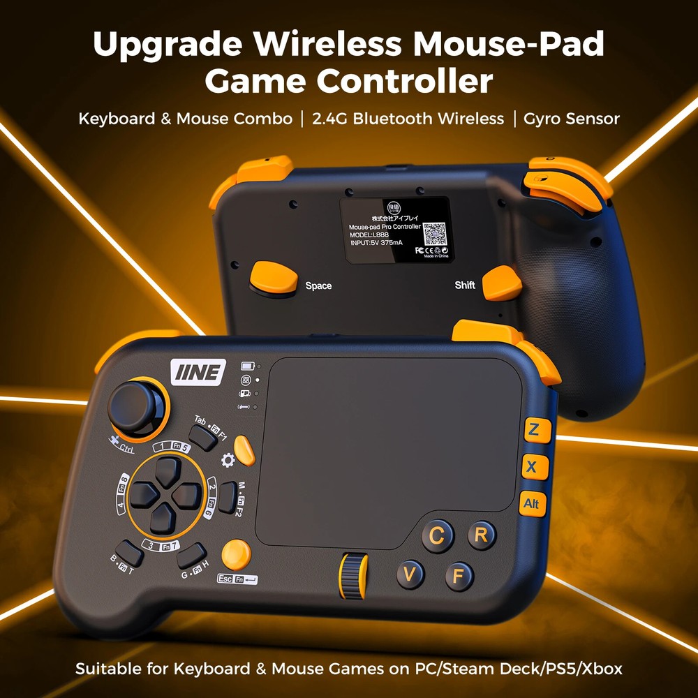 IINE Ungrade Wireless Mouse-Pad Controller As Keyboard and Mouse Combo Set with