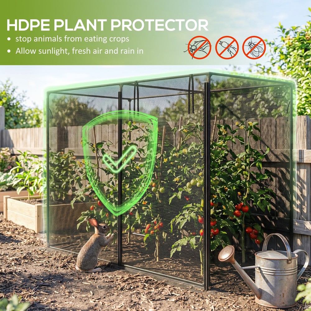 6 x 3ft Crop Cage Black