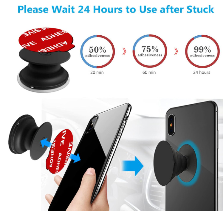 9 Pack Pops Sticky Adhesive Replacement for Socket Mount Base , VHB 3M Sticker