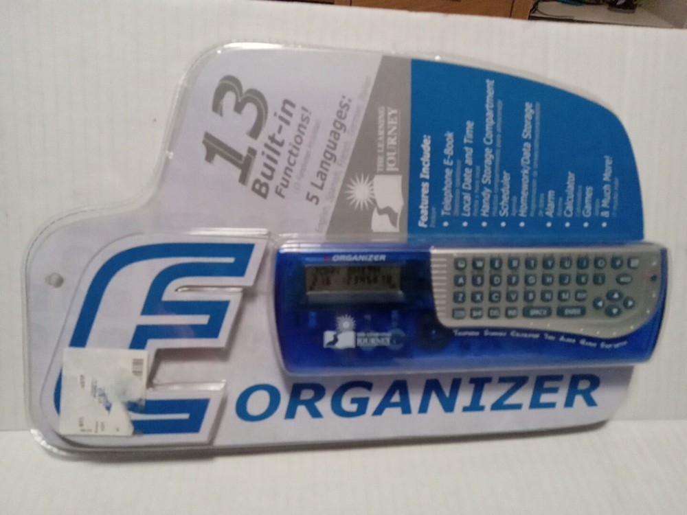 E Organizer electronic organizer 13 functions 5 languages Blue  Brand New