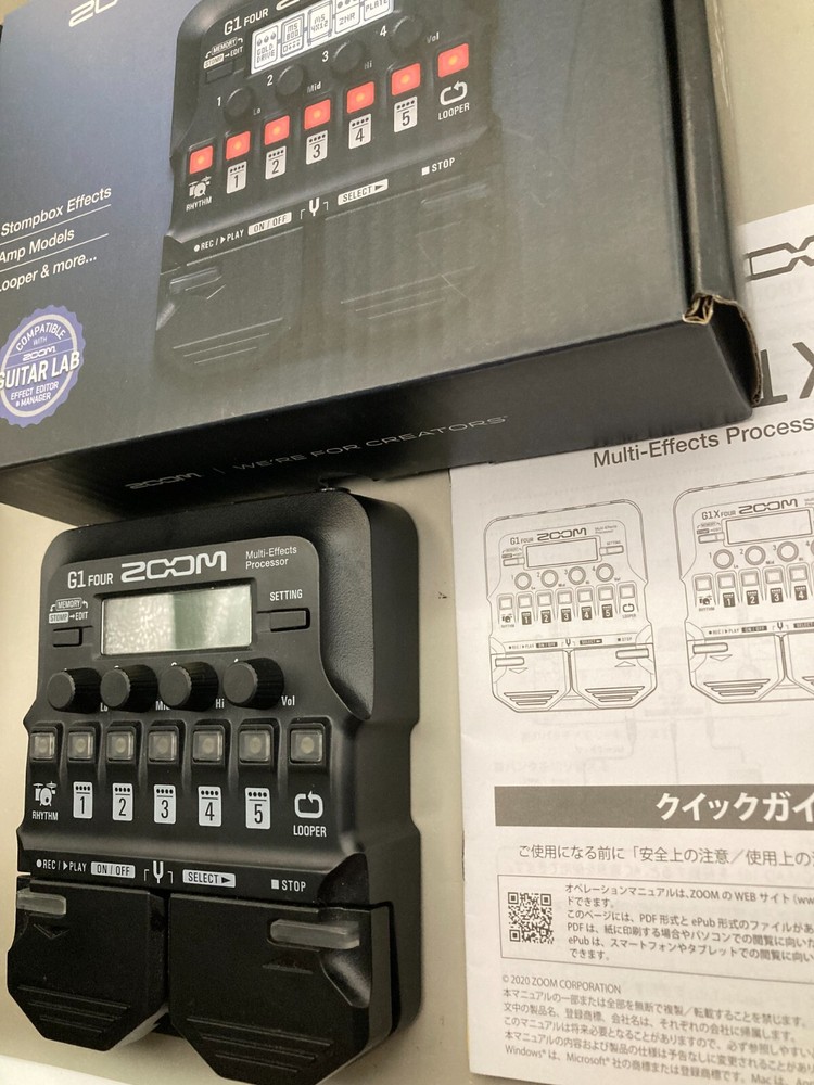 ZOOM G1 FOUR Multi-Effects Guitar Processor Pedal with Box - Used