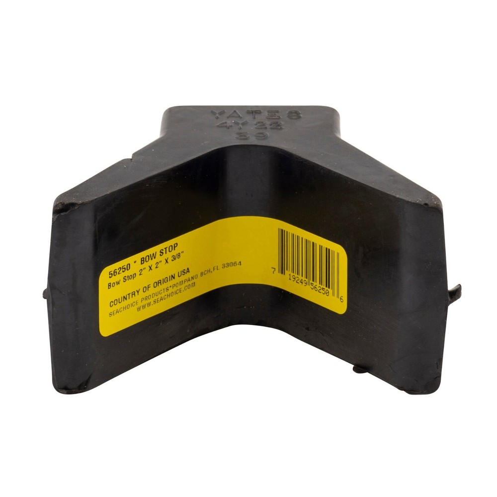 2 Inch Mounting Width Boat Trailer Black Molded Rubber V Bow Stop
