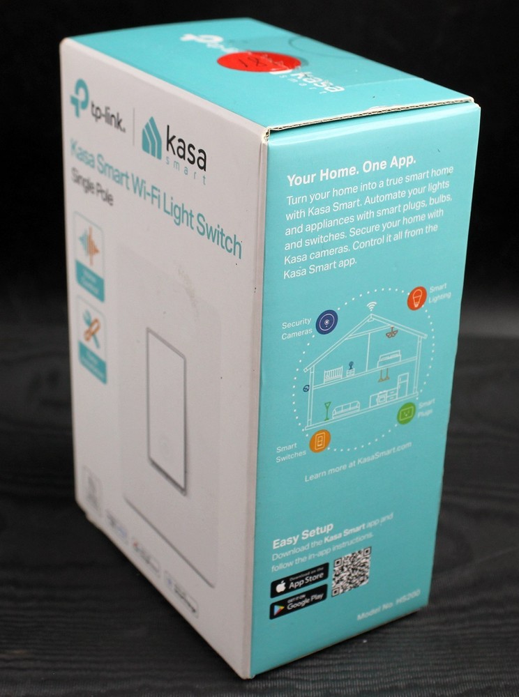 Kasa Smart HS200 Wi-Fi Light Switch Single Pole Bluetooth Fast Setup New