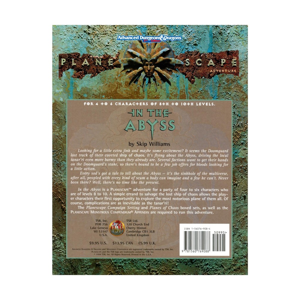 TSR Planescape In the Abyss VG+