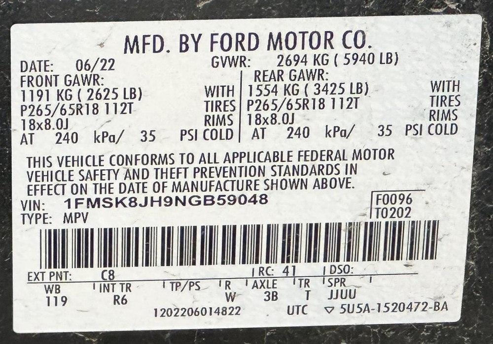 Camera/Projector Camera Windshield Mounted Fits 20-24 AVIATOR 2757455