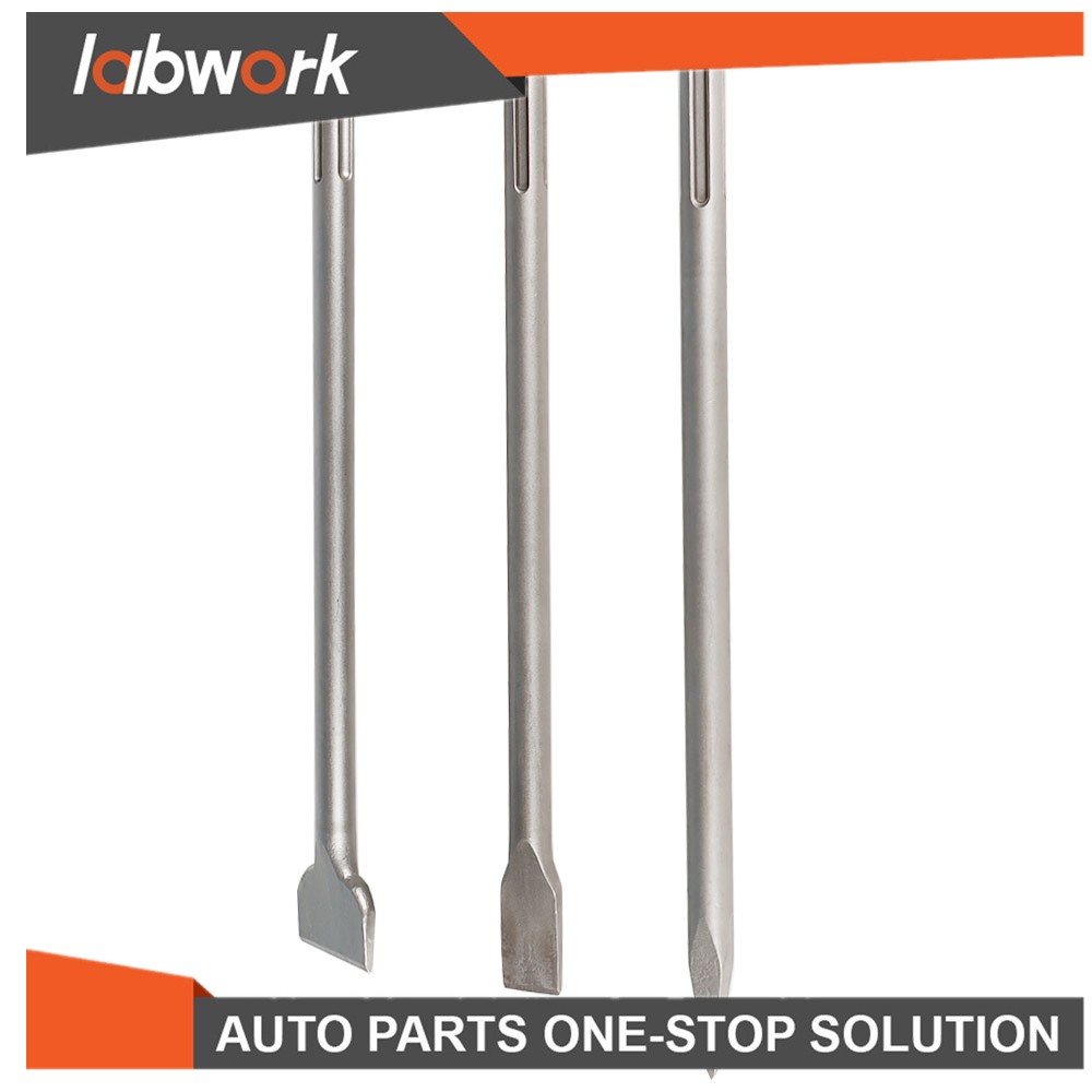 Labwork SDS Max Bits Set Long-Point Chisel, Scaling Chisel, Flat Chisel 3Pcs 16"