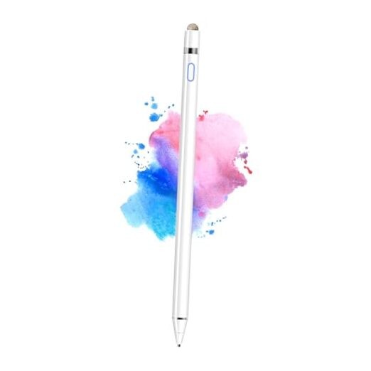 Active Stylus Pens for Touch Screens, Rechargeable Universal White-mesh tip