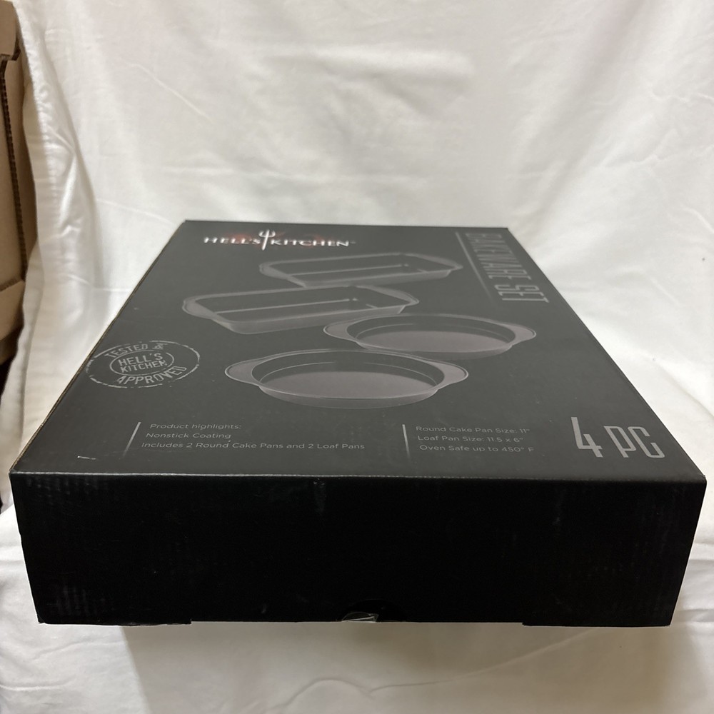 Hells Kitchen 4pc Bakeware Set Oven Safe To 450 Degrees