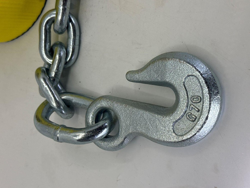 4"X27' Winch Strap with Chain Hook 2 Pack