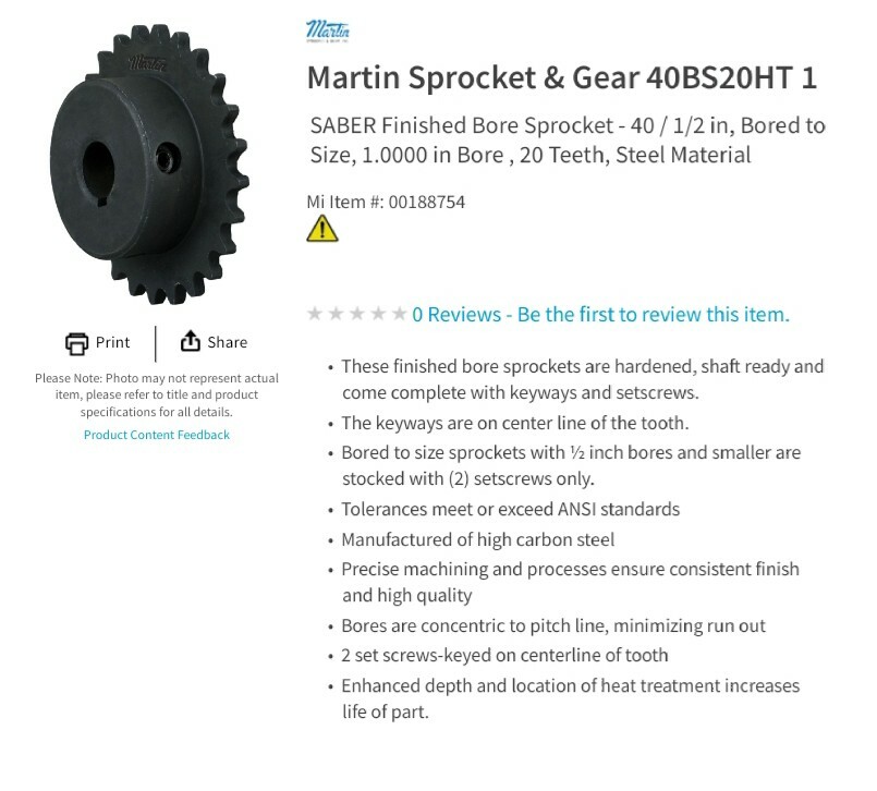 Martin 40BS20HT 1 Sprocket