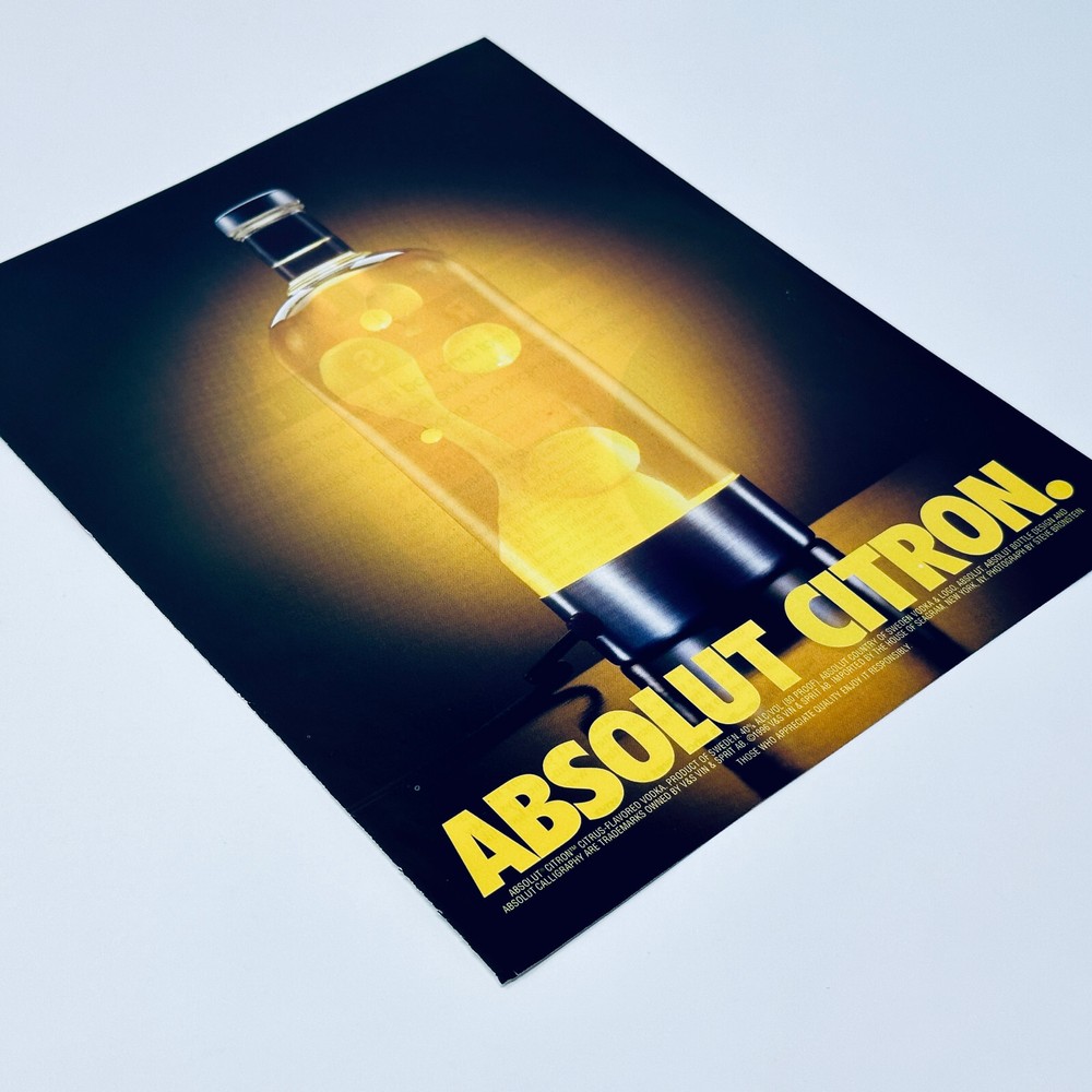 Absolute Citron Print Advert Absolut Vodka