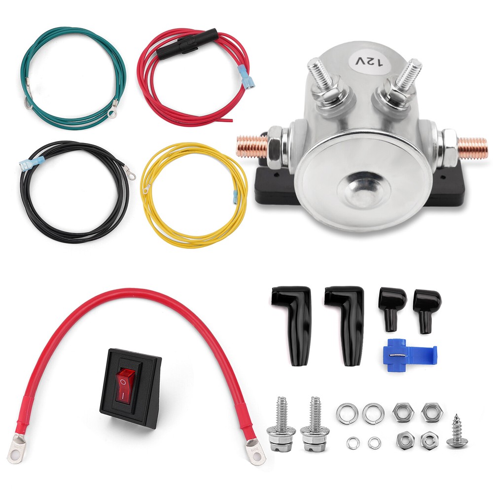 Power Interrupt Kit Winch Battery Solenoid Cut-Off Switch Wiring Install for