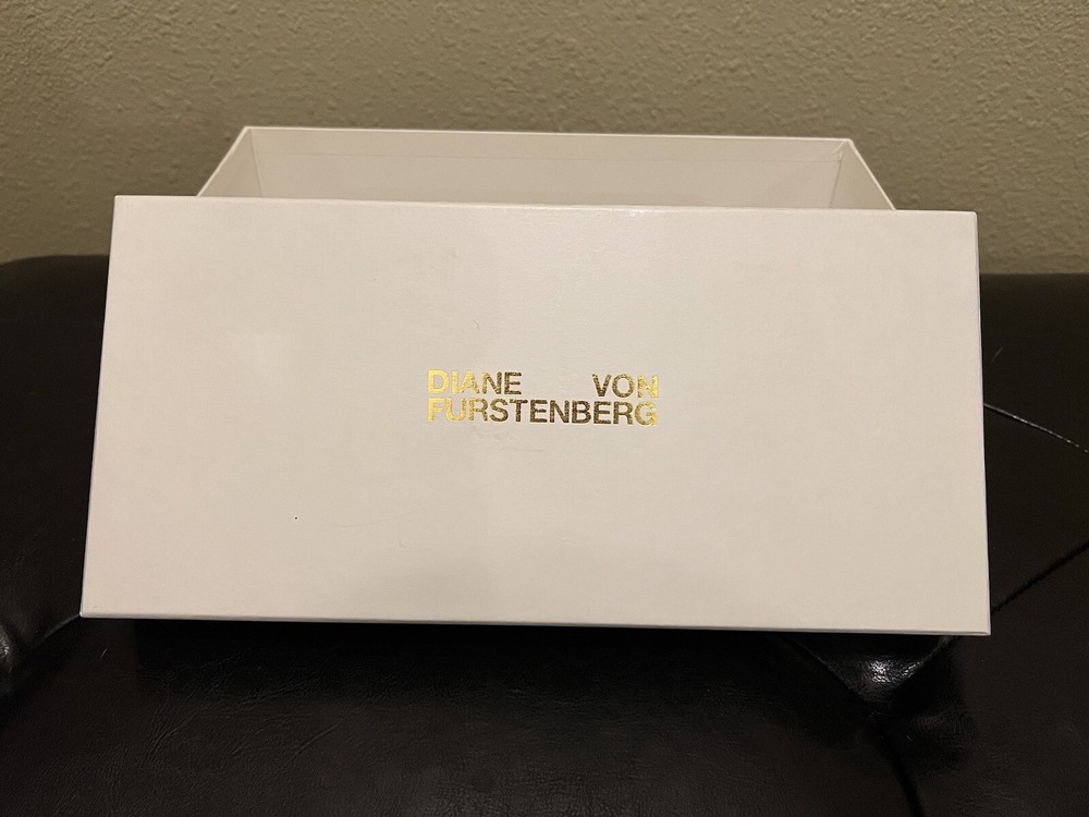 Authentic DVF Diane Von Furstenberg EMPTY Gift Shoe Box 12" x 5.75" x 4"