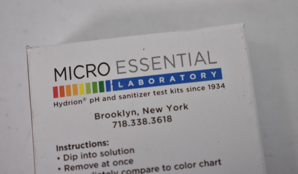 Hydrion pH & Sanitizer Test Kit pH 6.0-8.0 Range Strips 345 Solution Dip Papers