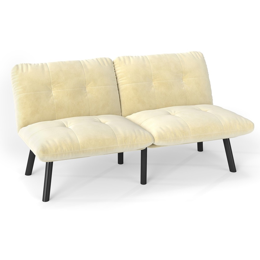 Cream Convertible Folding Modern sofa Bed