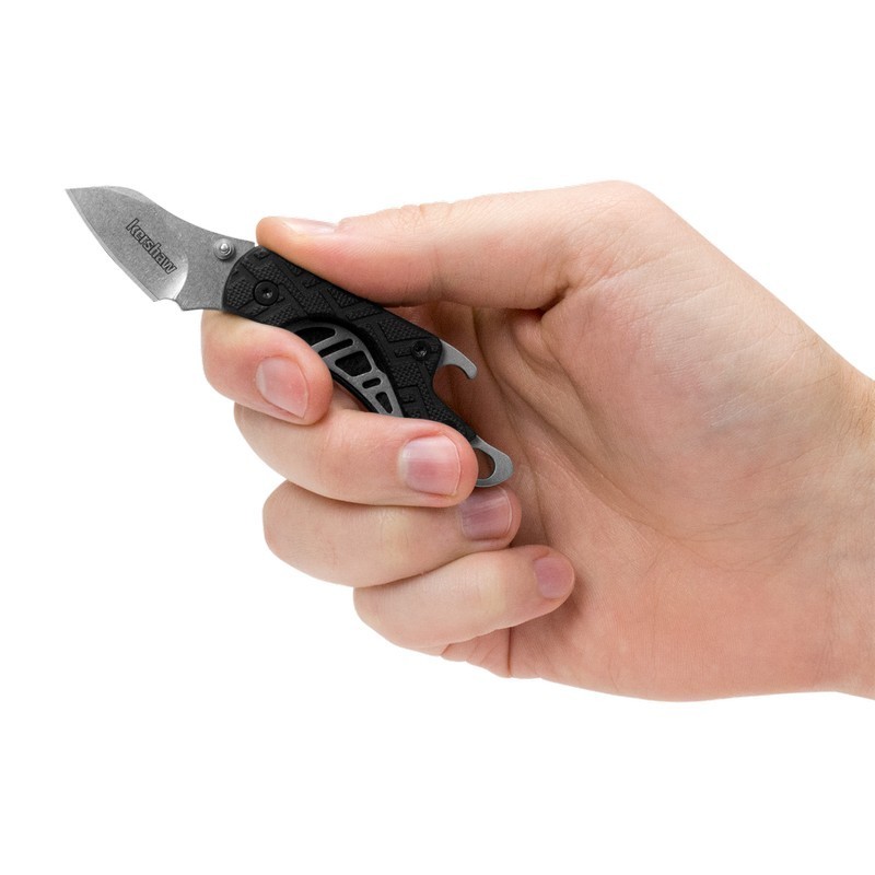 Kershaw 1025 Cinder Folding Knife Drop Point 1.40" Stonewashed 3Cr13 Plain Edge