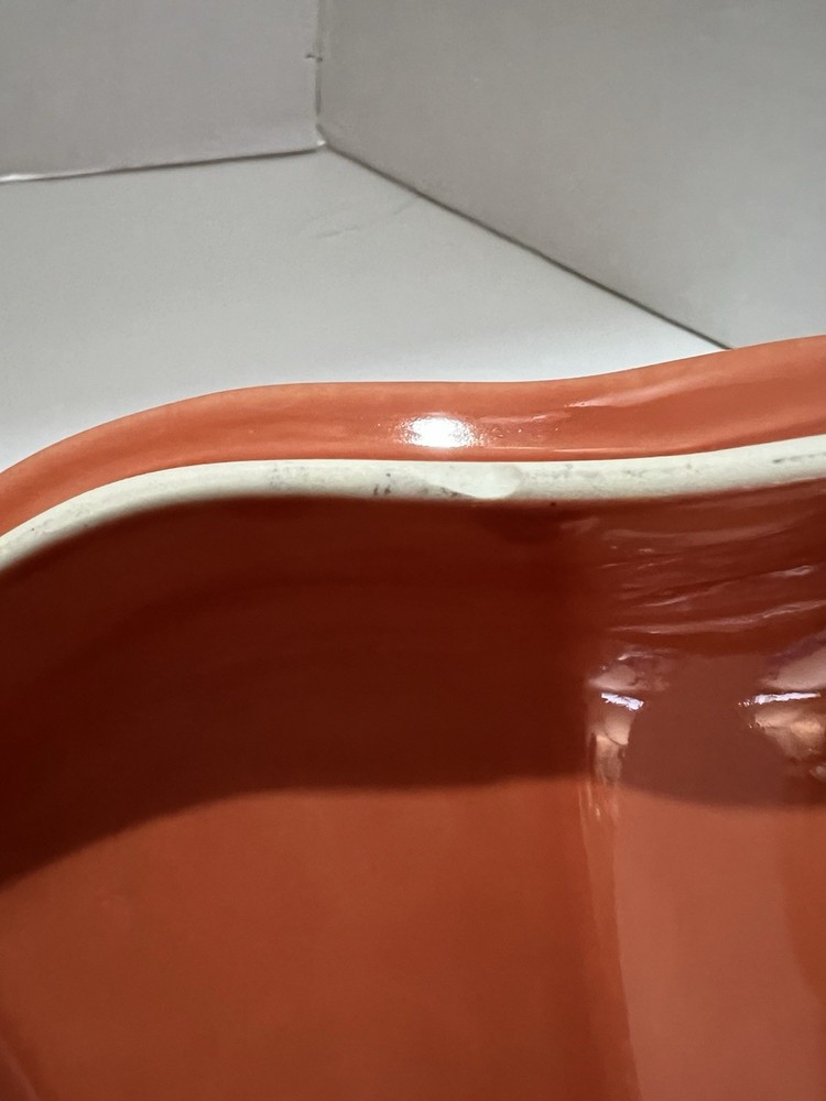 Pumpkin shaped Covered Casserole. 10 1/2” round