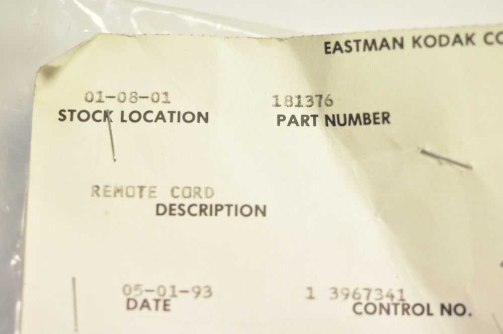 Kodak Carousel replacement remote cord. New.