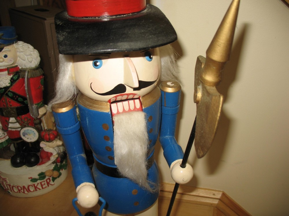 22" Wooden Watchman Nutcracker with Lantern and Sword